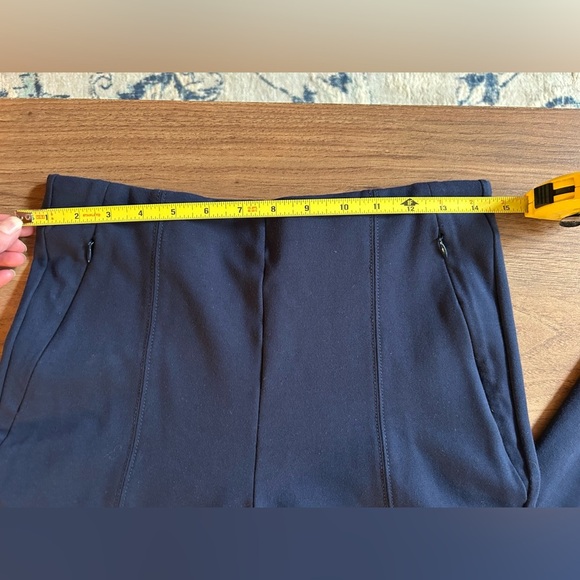 Loft navy sz S Tall women’s pull on flat front stretch slacks, pants, small slim - Picture 8 of 11